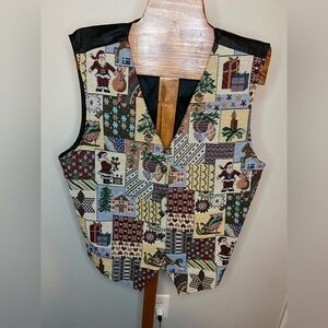 Vintage Christmas‎ Tapestry Vest - L